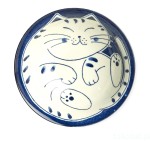 Ceramiczna japońska miseczka z motywem kotka 15 x 7 cm
