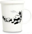 Kubek do herbaty z filtrem, porcelanowy Panda 300ml - Royal Tea