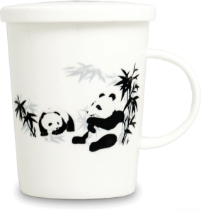 Kubek do herbaty z filtrem, porcelanowy Panda 300ml - Royal Tea 