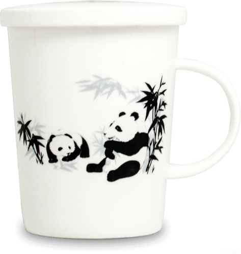 Kubek do herbaty z filtrem, porcelanowy Panda 300ml - Royal Tea