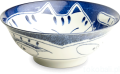 Ceramiczna japońska miska do ramenu z motywem kotka