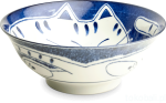Ceramiczna japońska miska do ramenu z motywem kotka