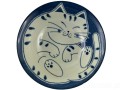 Ceramiczna japońska miska do ramenu z motywem kotka