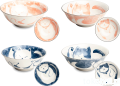 Ceramiczna japońska miska do ramenu z motywem kotka szczęścia