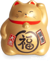 Skarbonka kotek szczęścia Maneki Neko złoty