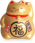 Skarbonka kotek szczęścia Maneki Neko złoty
