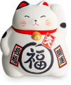 Skarbonka kotek szczęścia Maneki Neko biały