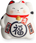Skarbonka kotek szczęścia Maneki Neko biały
