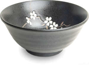 Ceramiczna japońska miseczka Anemone black 15 cm