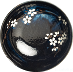 Ceramiczna japońska miska do ramenu Anemone blue 19,0 cm