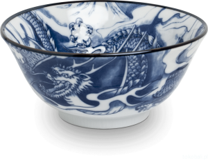 Ceramiczna japońska miseczka ze SMOKIEM Blue Dragon 15 cm