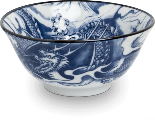 Ceramiczna japońska miseczka ze SMOKIEM Blue Dragon 15 cm