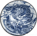 Ceramiczna japońska miseczka ze SMOKIEM Blue Dragon 15 cm