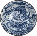 Japońska miska do ramenu Dragon blue 20,5cm