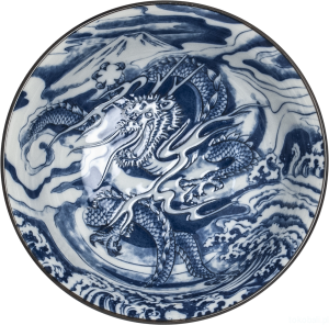 Japońska miska do ramenu Dragon blue 20,5cm