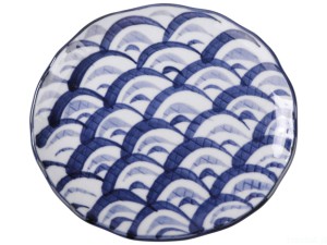 Ceramiczny talerz z motywem fali 15,5 cm