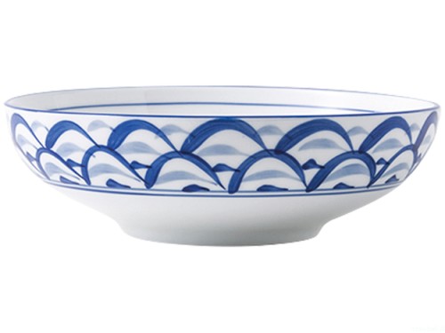 Ceramiczna miseczka do zupy z motywem fali 16 cm