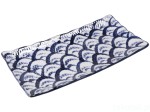 Ceramiczny talerz do sushi - 23,5 x 11 cm z motywem fali