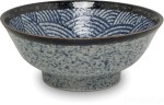 Ceramiczna japońska miska z motywem fali - Seigaiha - do ramenu 22 cm