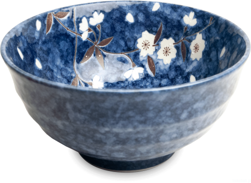 Ceramiczna japońska miska do udon Sakura blue