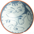 Japońska miseczka kotki Neko 14 x 6,5 cm czerwona