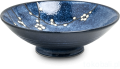 Ceramiczna japońska patera z kwiatem wiśni Sakura Hana Blue 24,5 cm