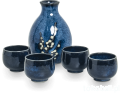 Zestaw do sake z kwiatem wiśni Sakura Hana Blue