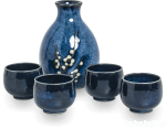 Zestaw do sake z kwiatem wiśni Sakura Hana Blue