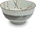 Ceramiczna japońska miska do udon sakura Hana Green 17 cm