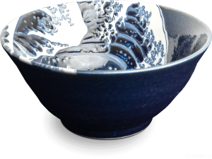 Japońska miseczka z motywem wielkiej fali Hokusai 15 cm
