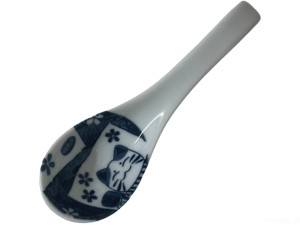 Ceramiczna łyżka z motywem kotka LUCKY CAT