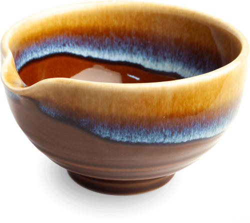 Matchawan Katakuchi w odcieniach brązu ceramiczna czarka z dzióbkiem do matchy