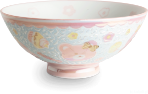 Japońska miseczka z motywem misia LOVELY PINK różowa 15 cm