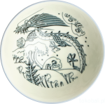 Ceramiczna japońska miseczka ze smokiem 14 x 6,5 cm