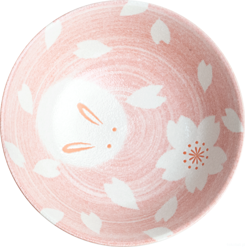 Duża miska na ramen różowa Bunny – 21 cm