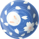 Duża miska na ramen niebieska Bunny – 21 cm