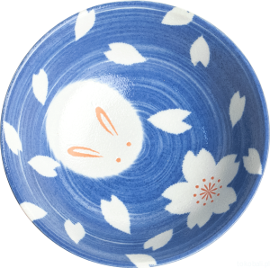Duża miska na ramen niebieska Bunny – 21 cm