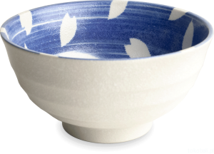 Ceramiczna japońska miska do udon Bunny niebieska