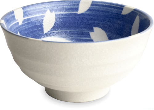 Ceramiczna japońska miska do udon Bunny niebieska