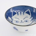 Ceramiczna japońska miseczka z motywem Maneki Neko 19 cm