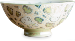 Ceramiczna japońska miseczka green hearts 14 x 6,5 cm