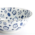 Japońska miska z motywem Maneki Neko 19,5 cm kobaltowa
