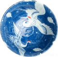 Ceramiczna japońska miseczka z motywem żurawia