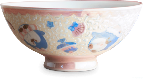 Japońska miseczka PINGWINEK różowa 14 cm